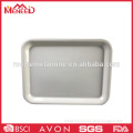 BPA free square shape white colour porcelain plate